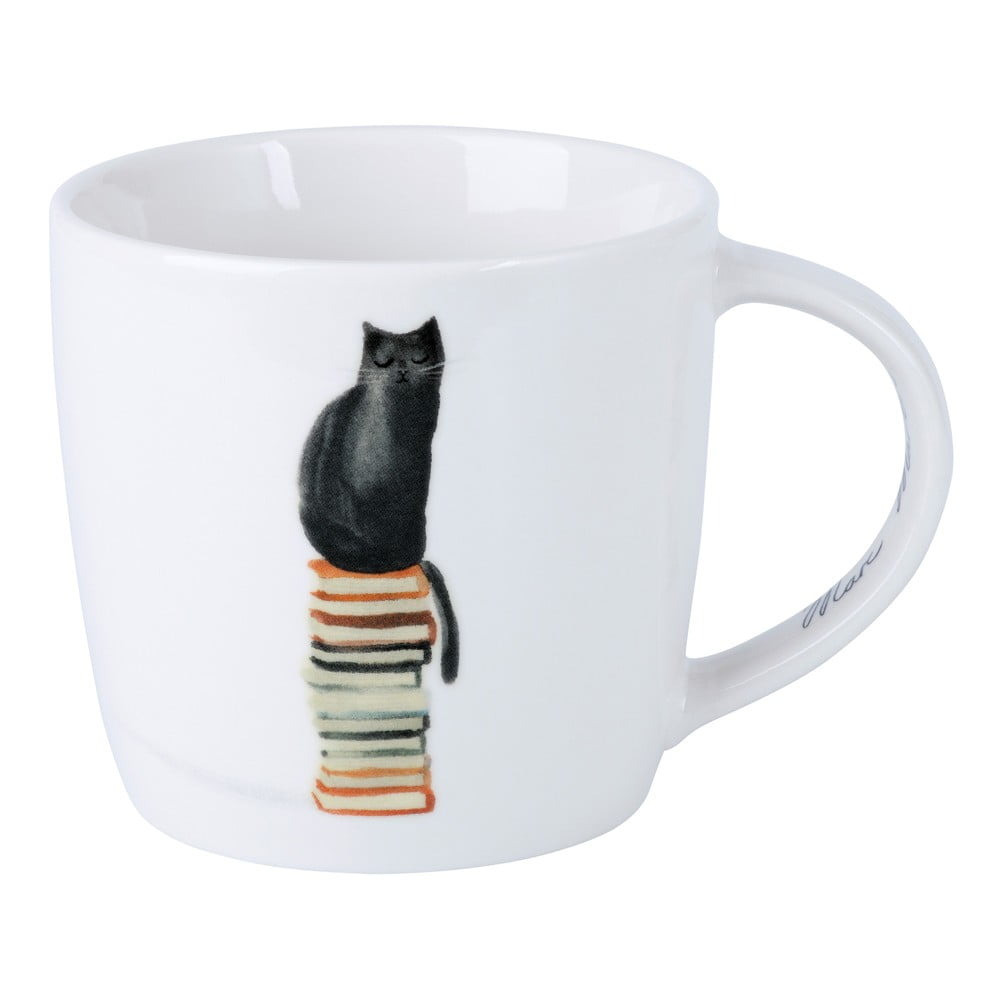 Cană albă din porțelan 400 ml Well Read Cat – Maxwell & Williams Cană albă din porțelan 400 ml Well Read Cat – Maxwell & Williams
