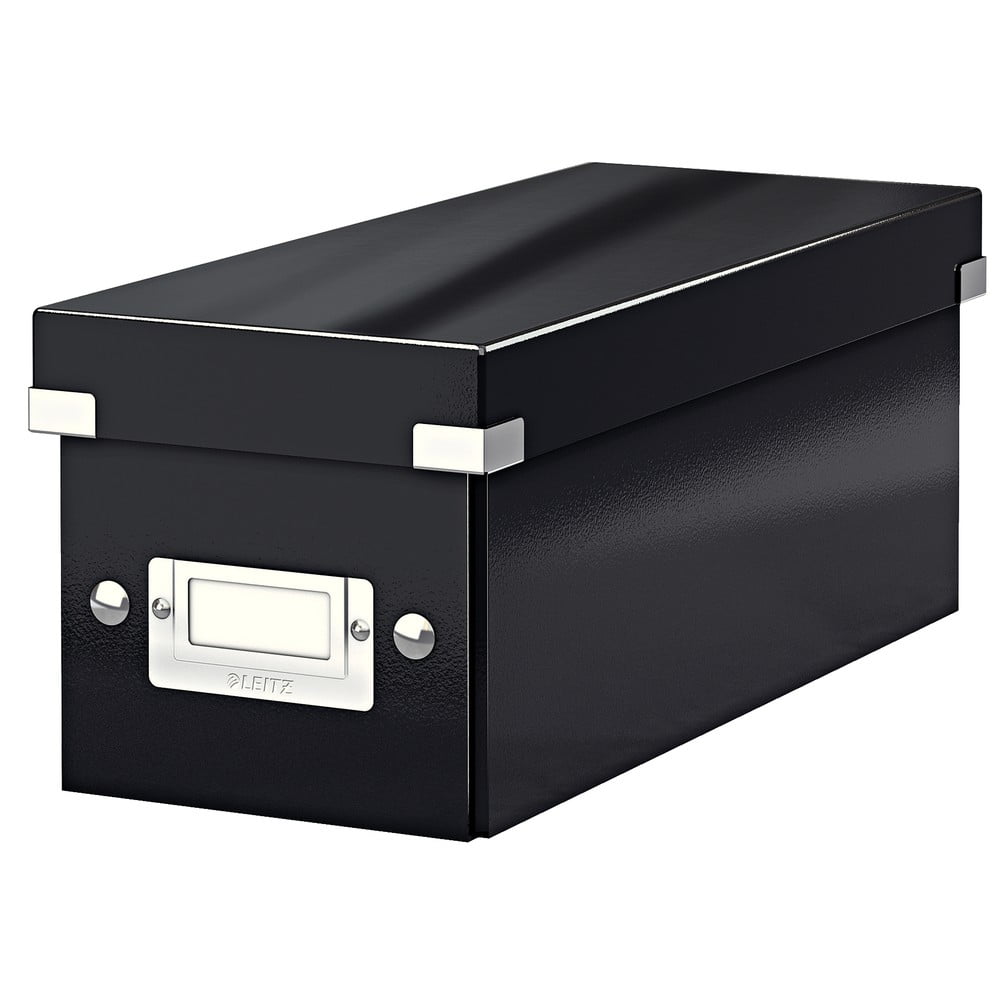 Cutie de depozitare neagră din carton cu capac 14x35x14 cm Click&Store – Leitz Cutie de depozitare neagră din carton cu capac 14x35x14 cm Click&Store – Leitz