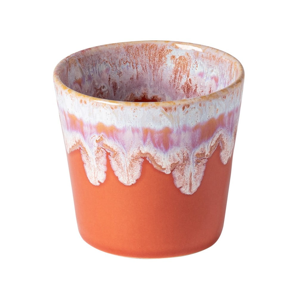Cană pentru espresso din gresie ceramică Costa Nova, 200 ml, portocaliu - alb Cană pentru espresso din gresie ceramică Costa Nova, 200 ml, portocaliu - alb