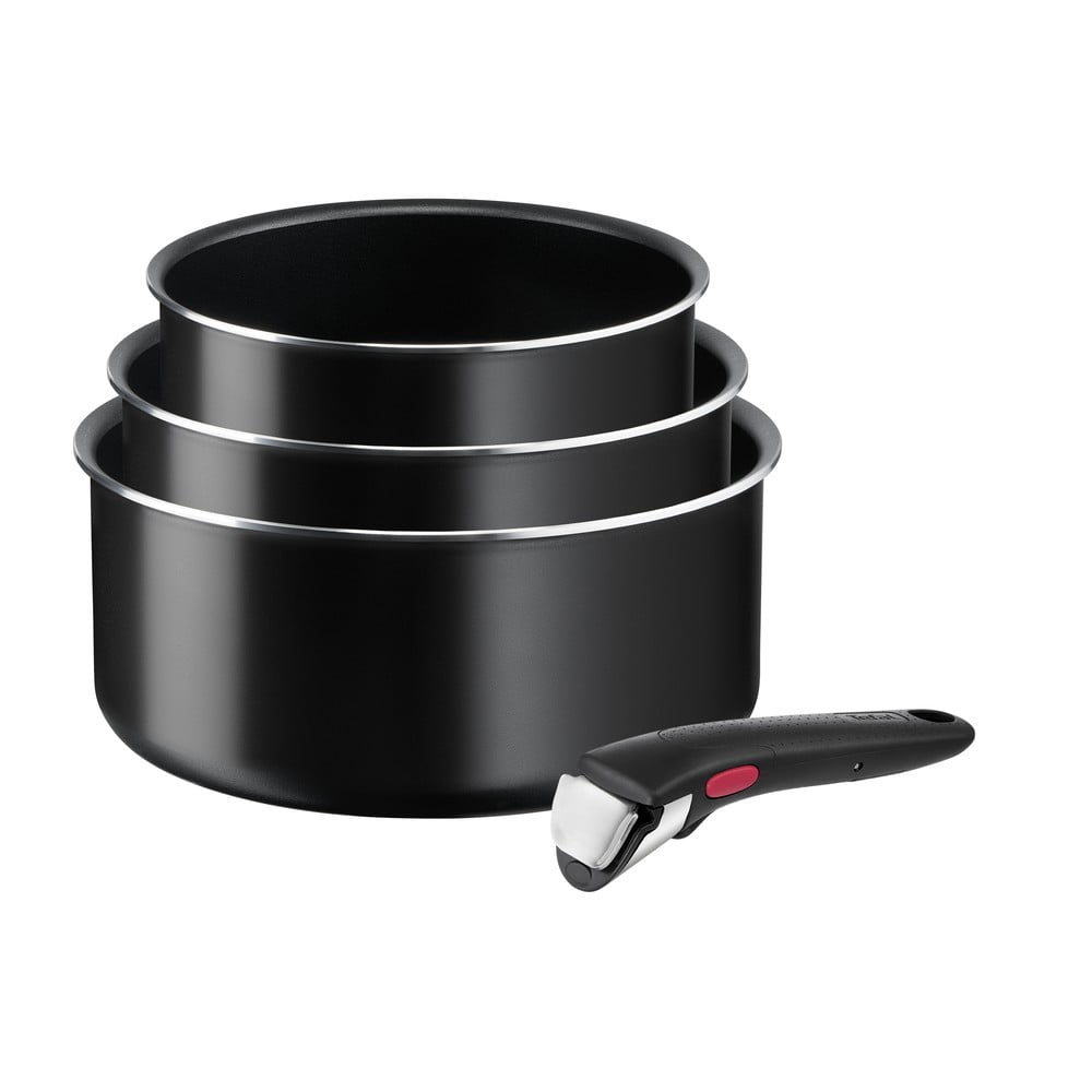 Set de vase pentru gătit 4 buc. din aluminiu Ingenio Easy Cook & Clean Black – Tefal Set de vase pentru gătit 4 buc. din aluminiu Ingenio Easy Cook & Clean Black – Tefal