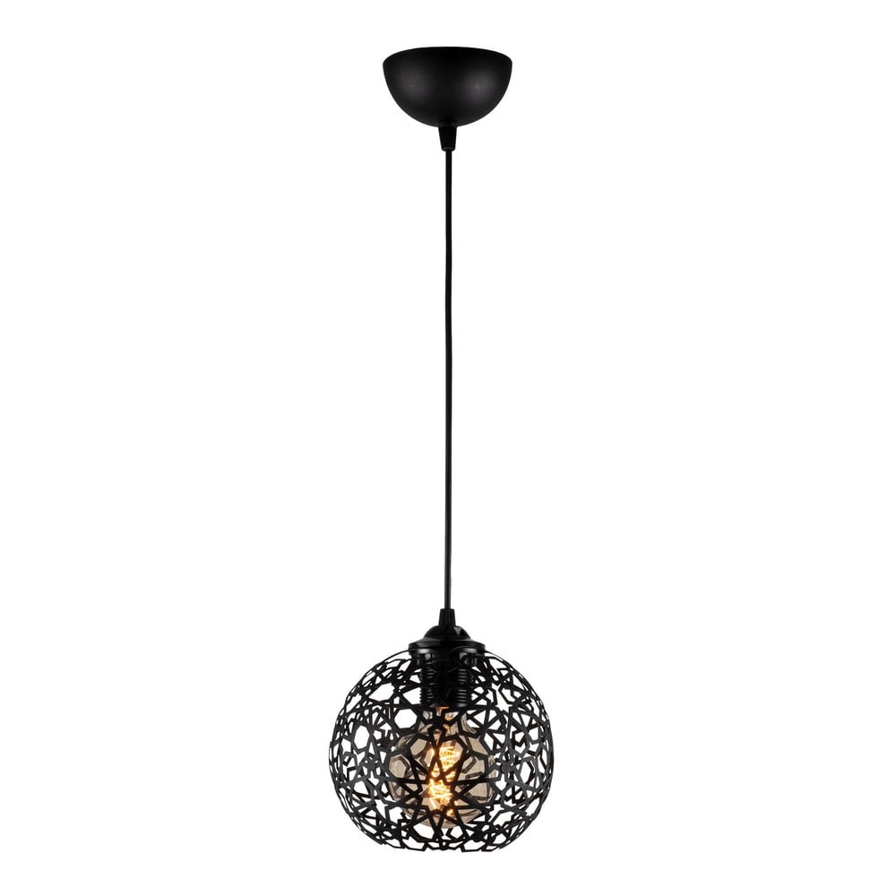 Lustră neagră cu abajur din metal ø 17 cm Fellini – Opviq lights Lustră neagră cu abajur din metal ø 17 cm Fellini – Opviq lights