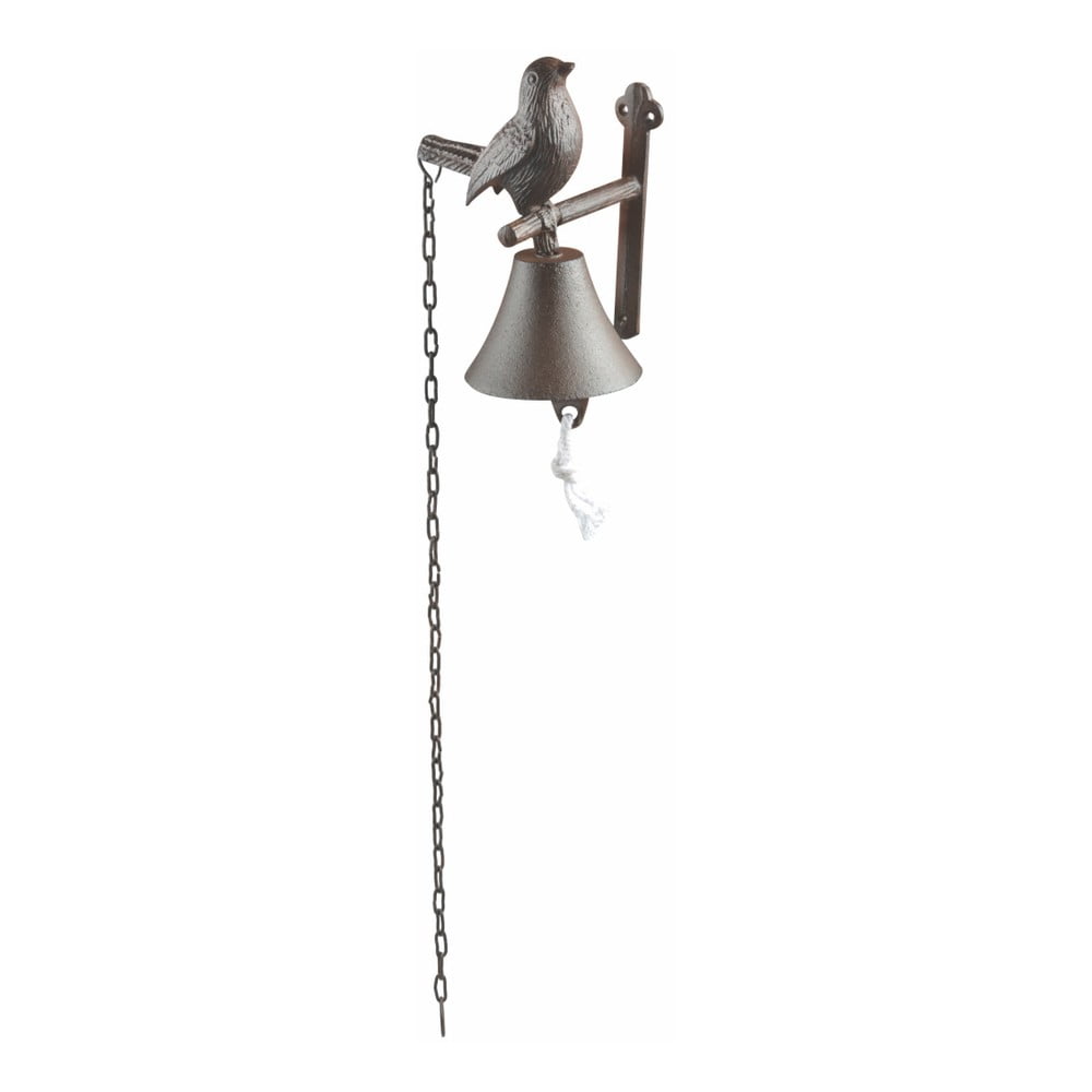 Clopoțel din fontă cu motiv pasăre, pentru perete Esschert Design Cutie Bird Clopoțel din fontă cu motiv pasăre, pentru perete Esschert Design Cutie Bird