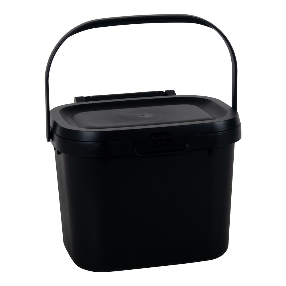 Recipient pentru deșeuri compostabile cu capac Addis, 24,5 x 18,5 x 19 cm, negru Recipient pentru deșeuri compostabile cu capac Addis, 24,5 x 18,5 x 19 cm, negru