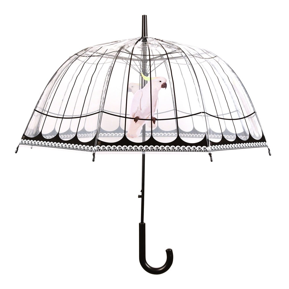 Umbrelă transparentă rezistentă la vânt Esschert Design, ⌀ 81 cm Umbrelă transparentă rezistentă la vânt Esschert Design, ⌀ 81 cm