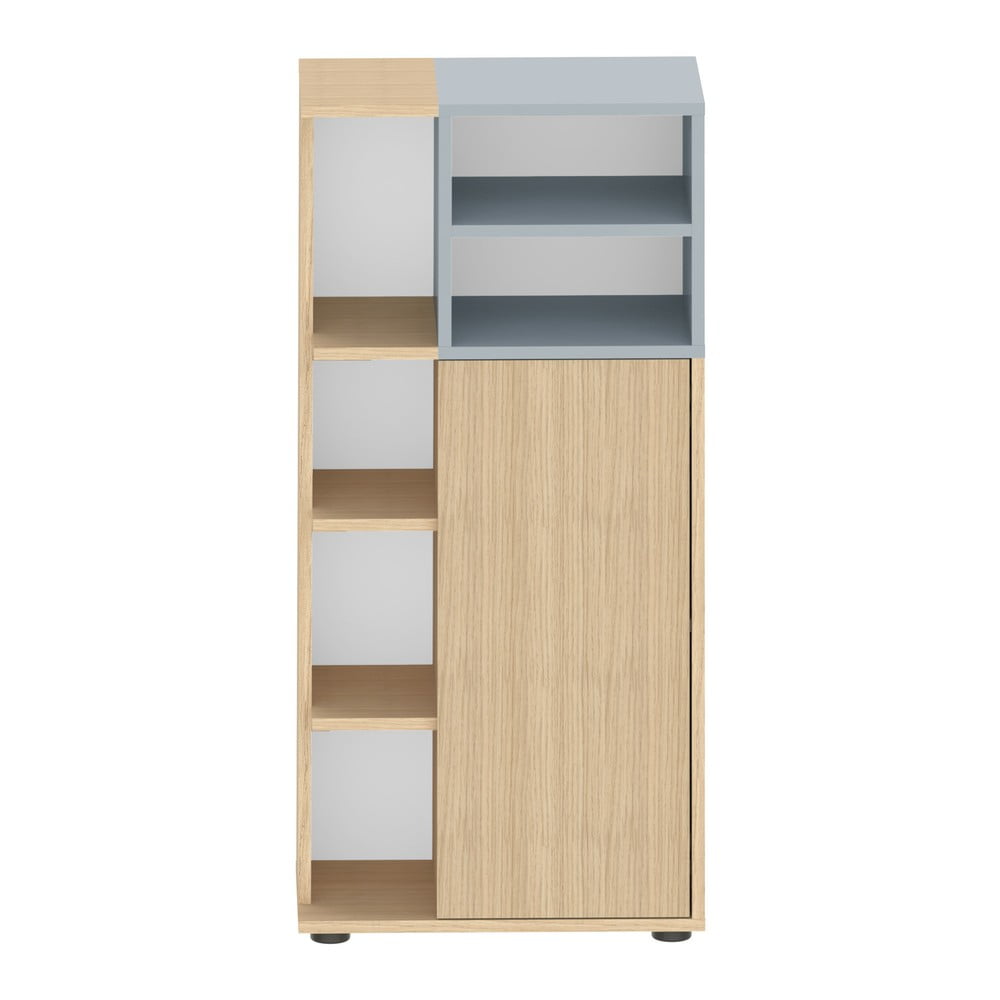 Dulap de baie gri scund cu aspect de lemn de stejar 50x109 cm Kube - TemaHome Dulap de baie gri scund cu aspect de lemn de stejar 50x109 cm Kube - TemaHome