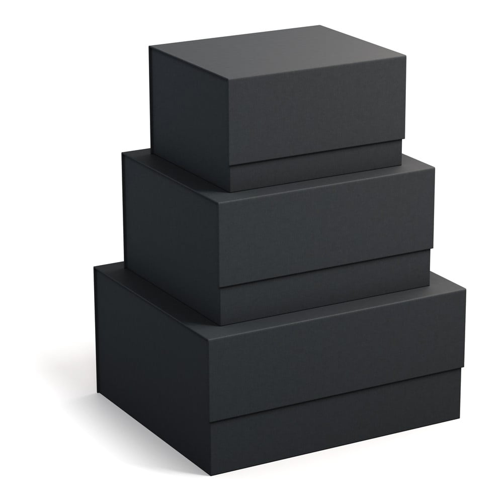 Cutii de depozitare 3 buc. din carton cu capac Ilse – Bigso Box of Sweden Cutii de depozitare 3 buc. din carton cu capac Ilse – Bigso Box of Sweden