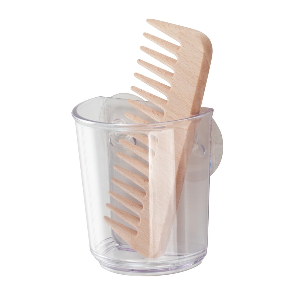Suport de perete transparent cu ventuză, oțel inoxidabil iDesign Cup Suport de perete transparent cu ventuză, oțel inoxidabil iDesign Cup