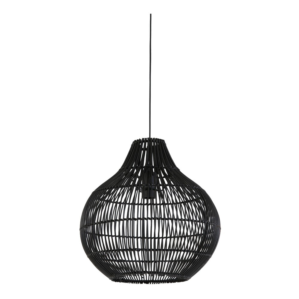 Lustră neagră cu abajur din ratan ø 40 cm Pacino – Light & Living Lustră neagră cu abajur din ratan ø 40 cm Pacino – Light & Living