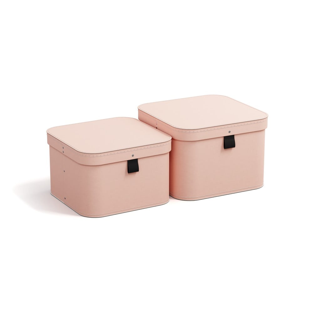 Cutii de depozitare 2 buc. din carton cu capac Ludvig – Bigso Box of Sweden Cutii de depozitare 2 buc. din carton cu capac Ludvig – Bigso Box of Sweden