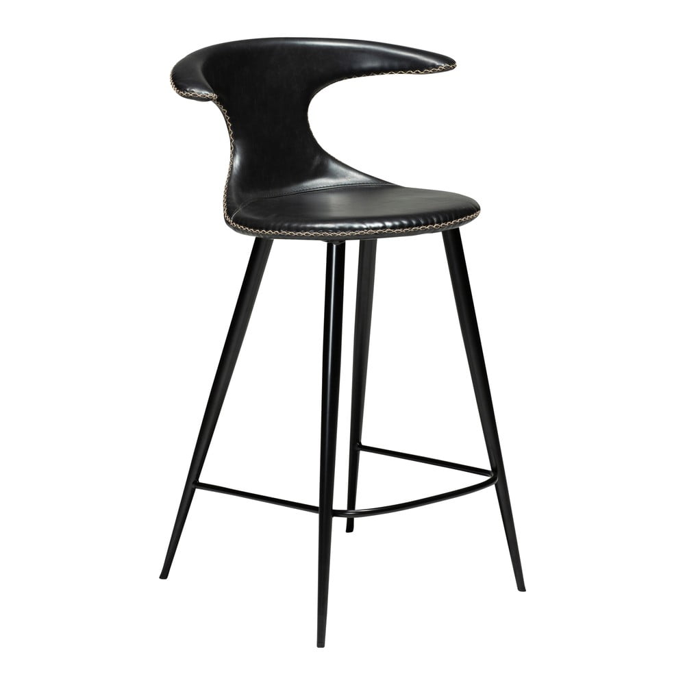 Scaun bar din piele artificială DAN–FORM Denmark Flair, negru, înălțime 90 cm Scaun bar din piele artificială DAN–FORM Denmark Flair, negru, înălțime 90 cm