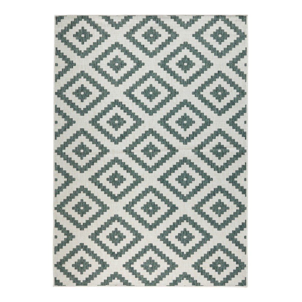 Covor adecvat pentru exterior NORTHRUGS Malta, 120 x 170 cm, verde - crem Covor adecvat pentru exterior NORTHRUGS Malta, 120 x 170 cm, verde - crem