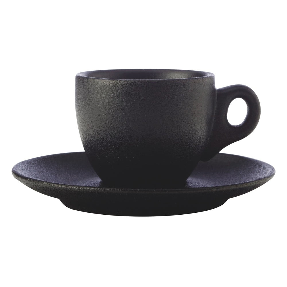 Ceașcă cu farfurie din ceramică Maxwell & Williams Caviar, 80 ml, negru Ceașcă cu farfurie din ceramică Maxwell & Williams Caviar, 80 ml, negru