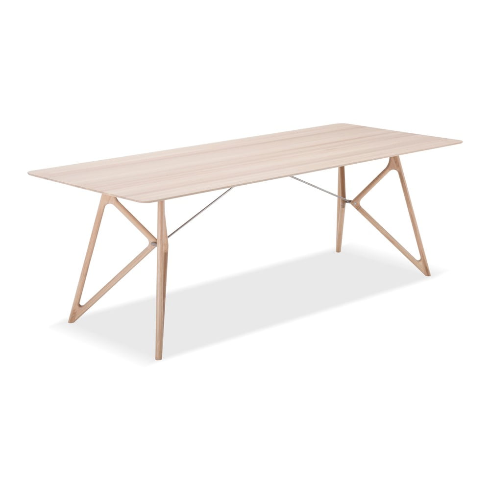 Masă de dining cu blat din lemn de stejar 220x90 cm Tink - Gazzda Masă de dining cu blat din lemn de stejar 220x90 cm Tink - Gazzda