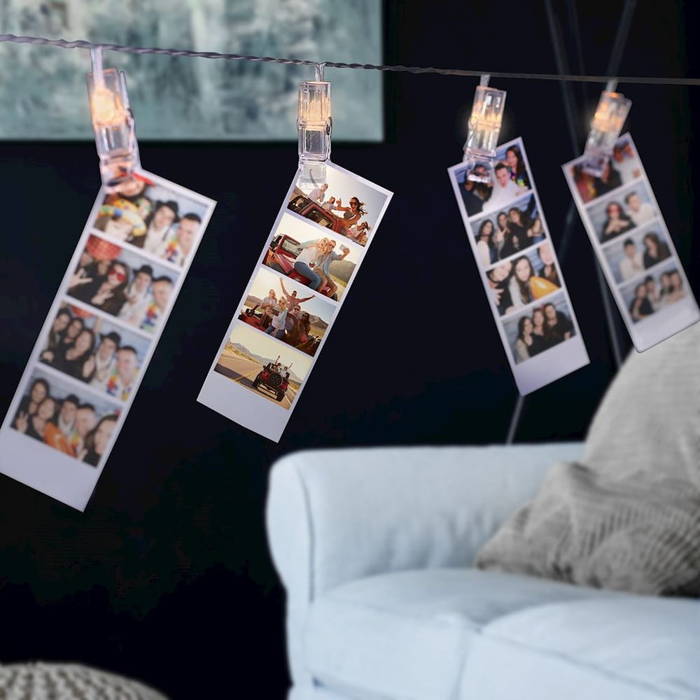 Ghirlanda luminoasă cu LED, beculețe în formă de cârlige DecoKing Pin, lungime 3,35 m, 20 beculețe, transparent Ghirlanda luminoasă cu LED, beculețe în formă de cârlige DecoKing Pin, lungime 3,35 m, 20 beculețe, transparent