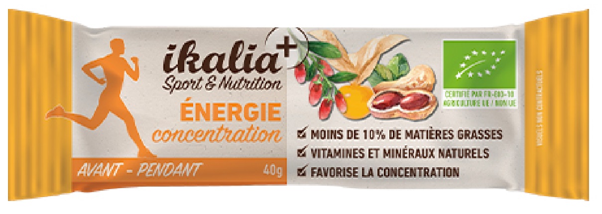 Baton proteic vegan Ikalia - Energie Concentration | Saveurs & Nature