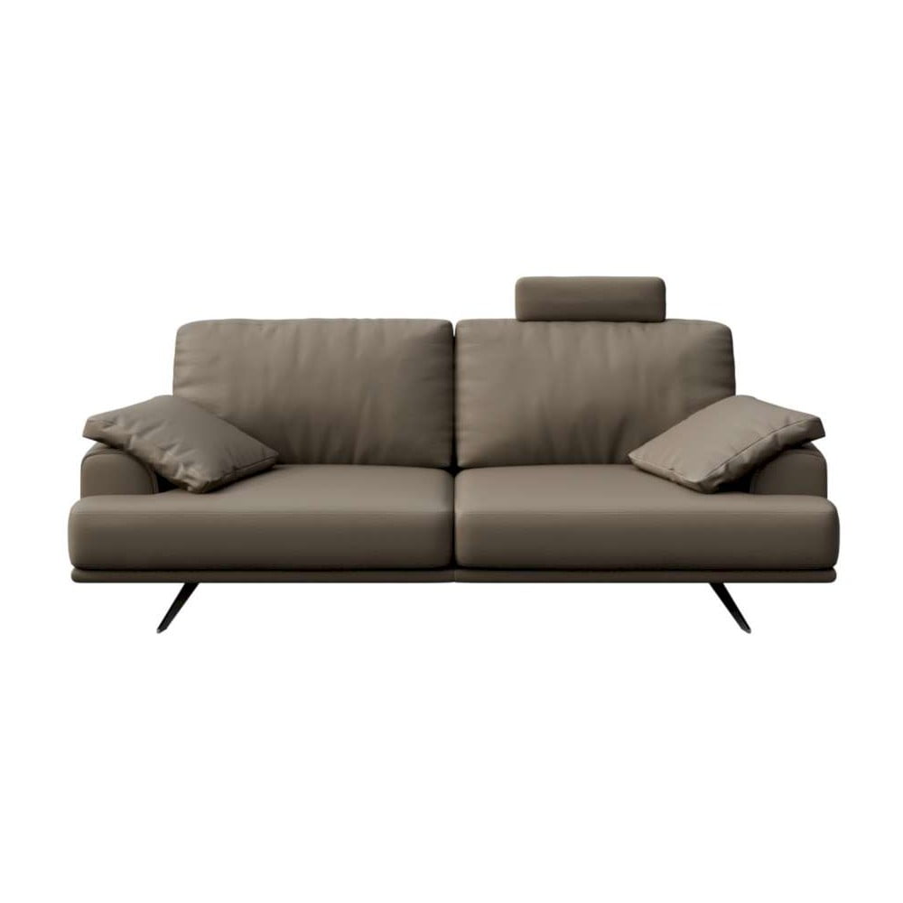 Canapea maro deschis cu tapițerie din piele 220 cm Prado – MESONICA Canapea maro deschis cu tapițerie din piele 220 cm Prado – MESONICA