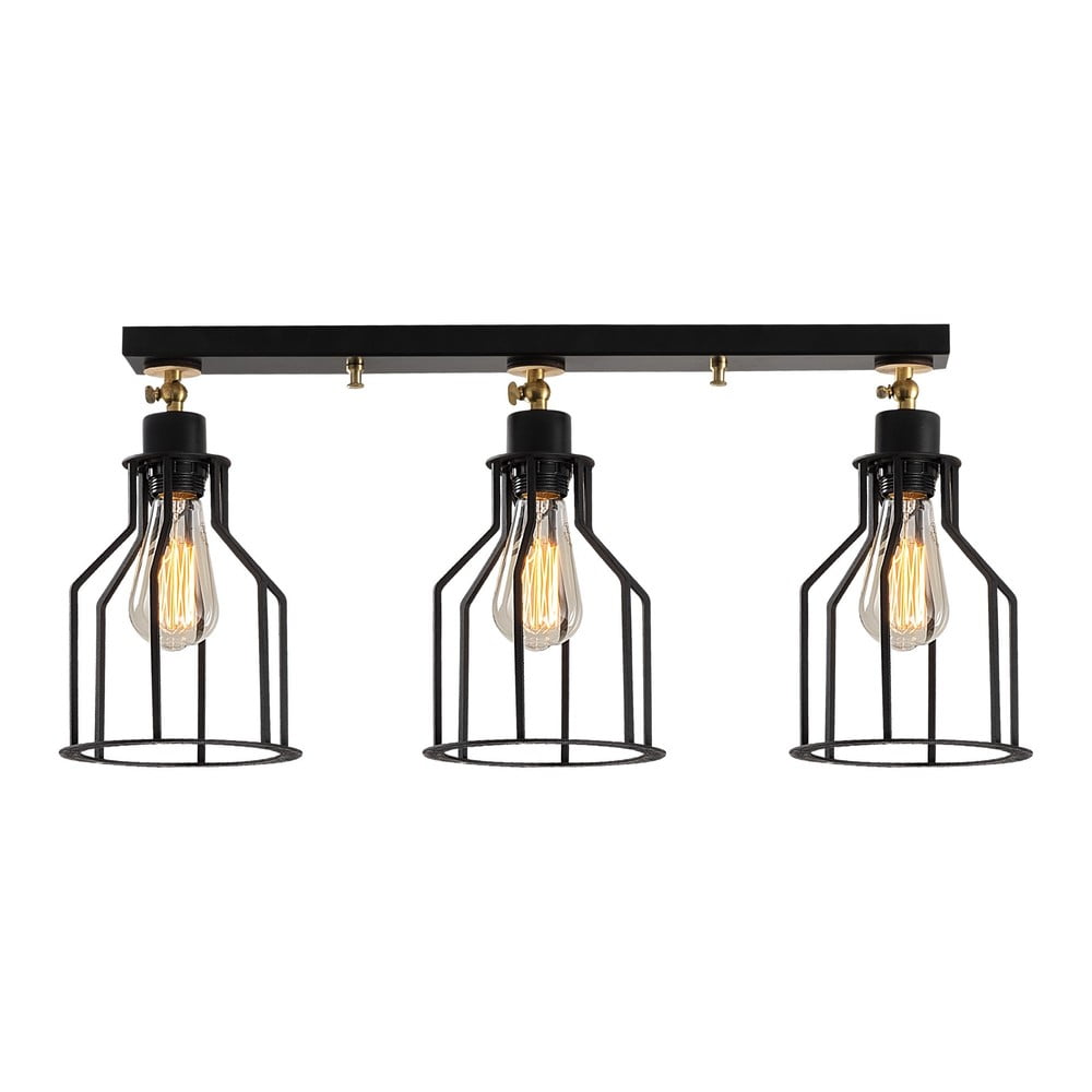 Plafonieră neagră/aurie cu abajur din metal ø 17 cm Alacati – Opviq lights Plafonieră neagră/aurie cu abajur din metal ø 17 cm Alacati – Opviq lights