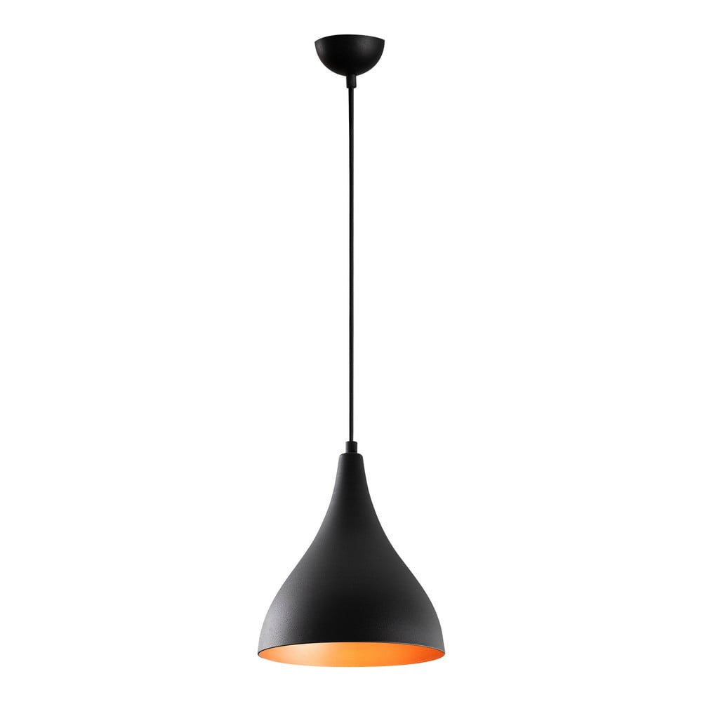 Lustră neagră cu abajur din metal ø 22 cm Berceste – Opviq lights Lustră neagră cu abajur din metal ø 22 cm Berceste – Opviq lights