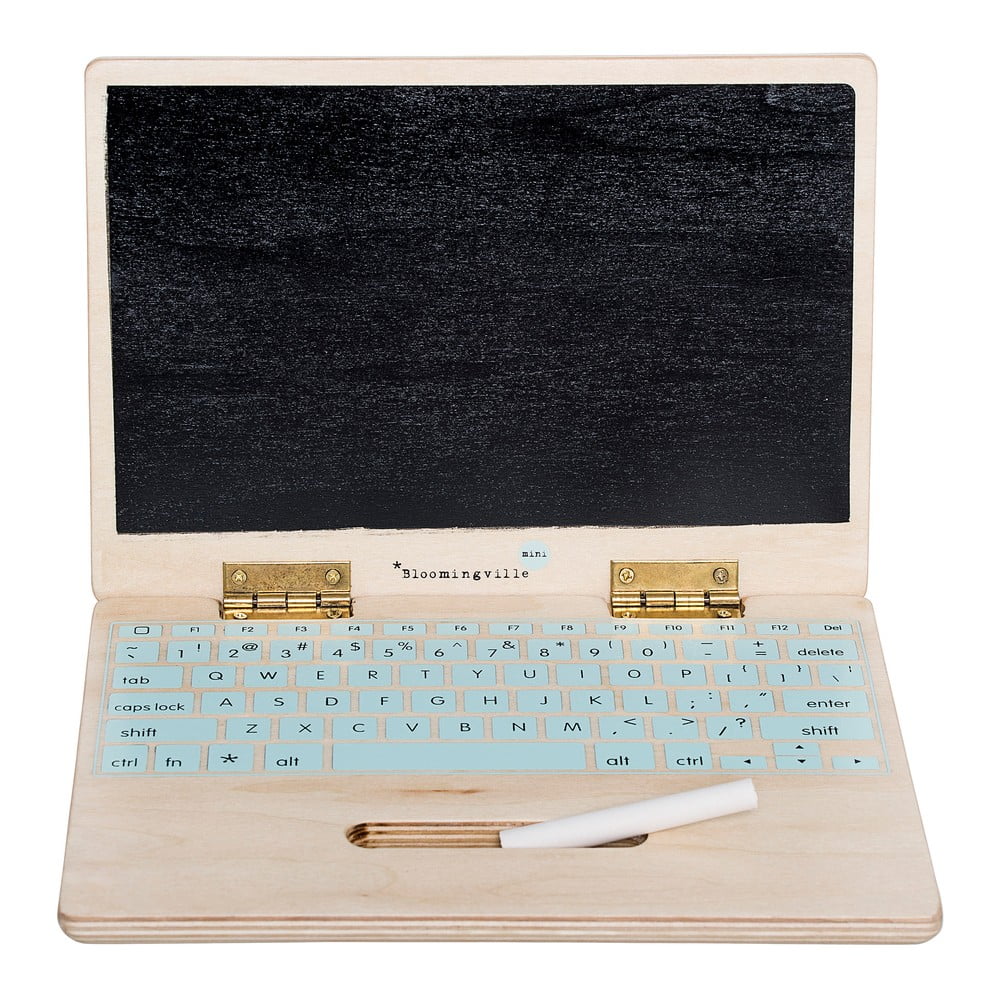 Tablă pentru scris cu creta în formă de laptop Bloomingville Mini School Tablă pentru scris cu creta în formă de laptop Bloomingville Mini School
