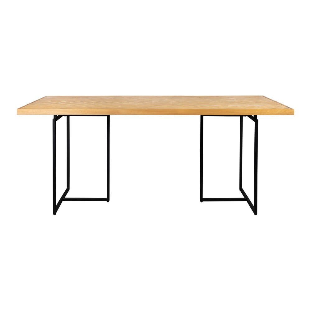 Masă de dining cu blat cu aspect de lemn de stejar 90x220 cm Class – Dutchbone Masă de dining cu blat cu aspect de lemn de stejar 90x220 cm Class – Dutchbone