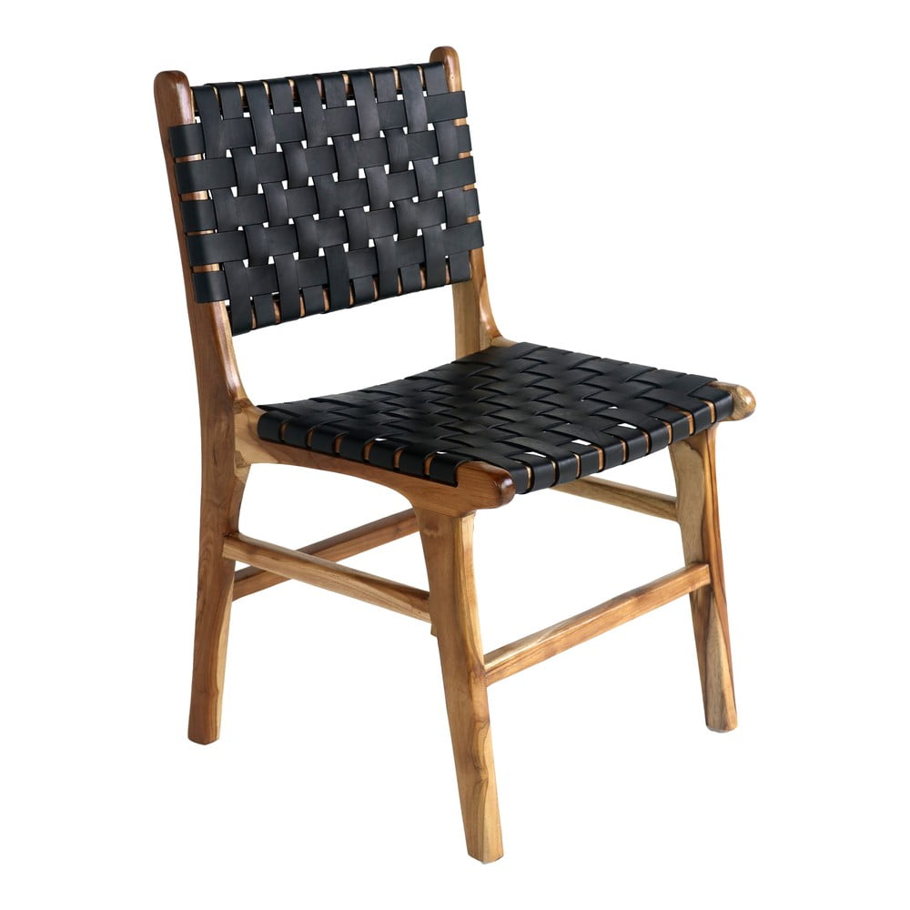 Scaune de dining negre/maro 2 buc. lemn masiv de tec Perugia – House Nordic Scaune de dining negre/maro 2 buc. lemn masiv de tec Perugia – House Nordic