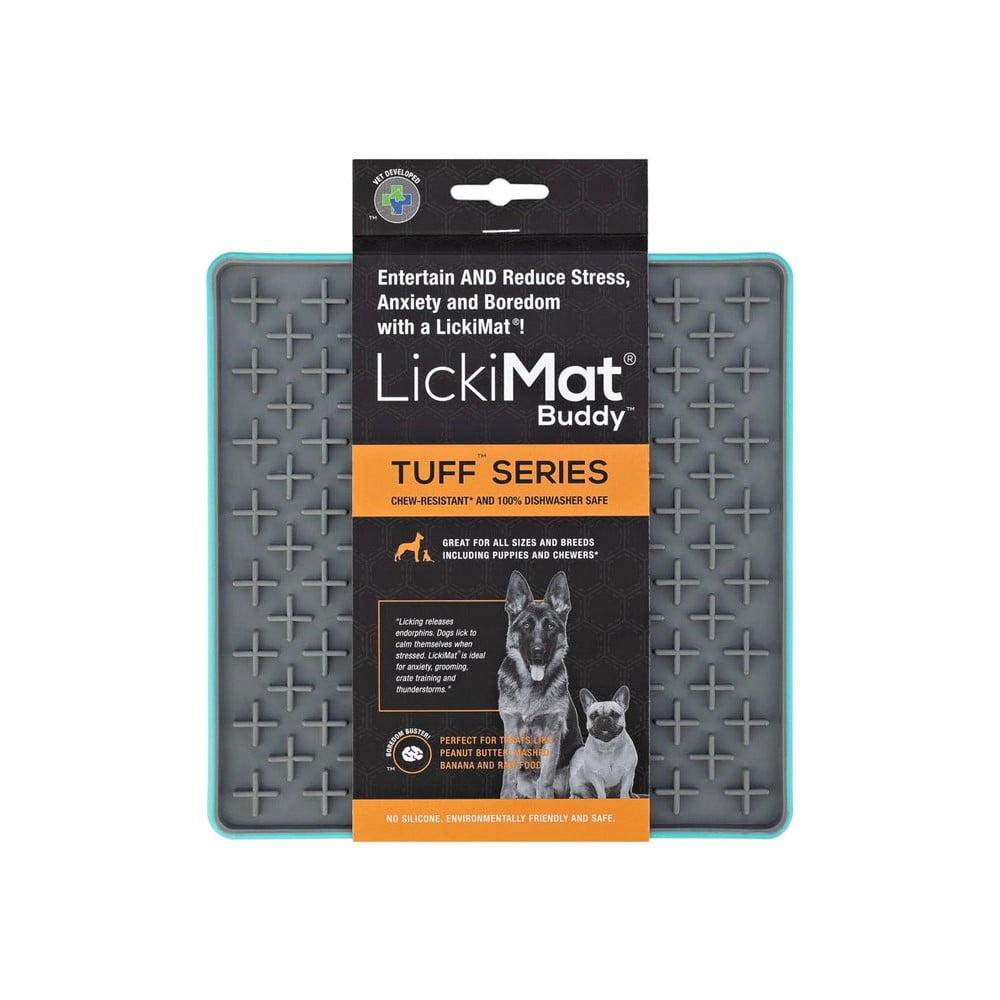 Covoraș de lins pentru animale de companie Buddy Tuff Turquoise – LickiMat Covoraș de lins pentru animale de companie Buddy Tuff Turquoise – LickiMat