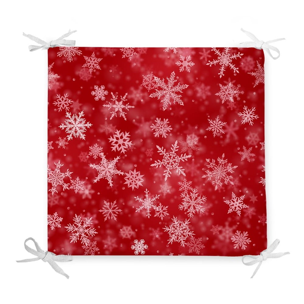 Pernă de scaun din amestec de bumbac cu model de Crăciun Minimalist Cushion Covers Blizzard, 42 x 42 cm Pernă de scaun din amestec de bumbac cu model de Crăciun Minimalist Cushion Covers Blizzard, 42 x 42 cm