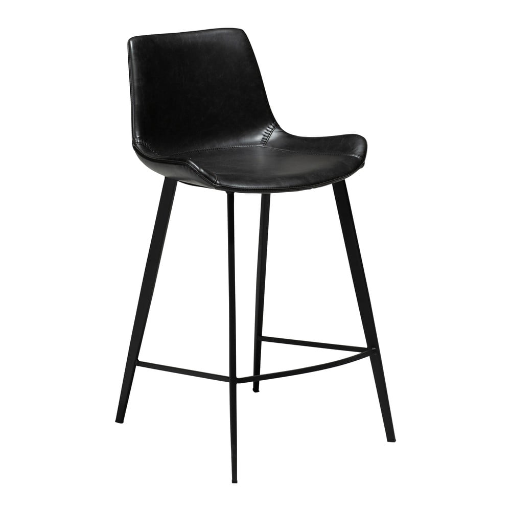 Scaun bar din piele ecologică DAN–FORM Denmark Hype, înălțime 91 cm, negru Scaun bar din piele ecologică DAN–FORM Denmark Hype, înălțime 91 cm, negru