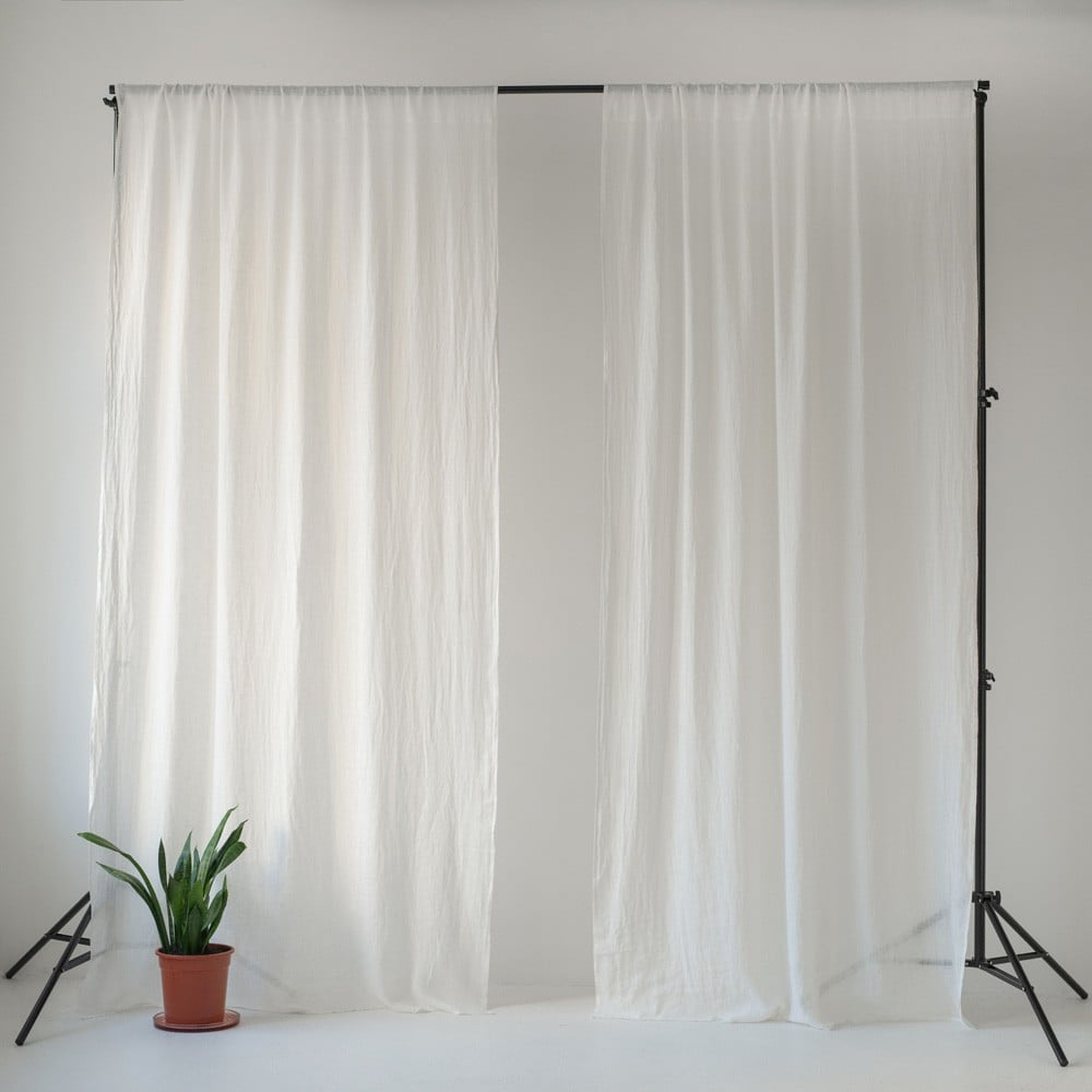 Draperie subțire cu tunel de prindere Linen Tales Daytime, 250 x 130 cm, alb Draperie subțire cu tunel de prindere Linen Tales Daytime, 250 x 130 cm, alb