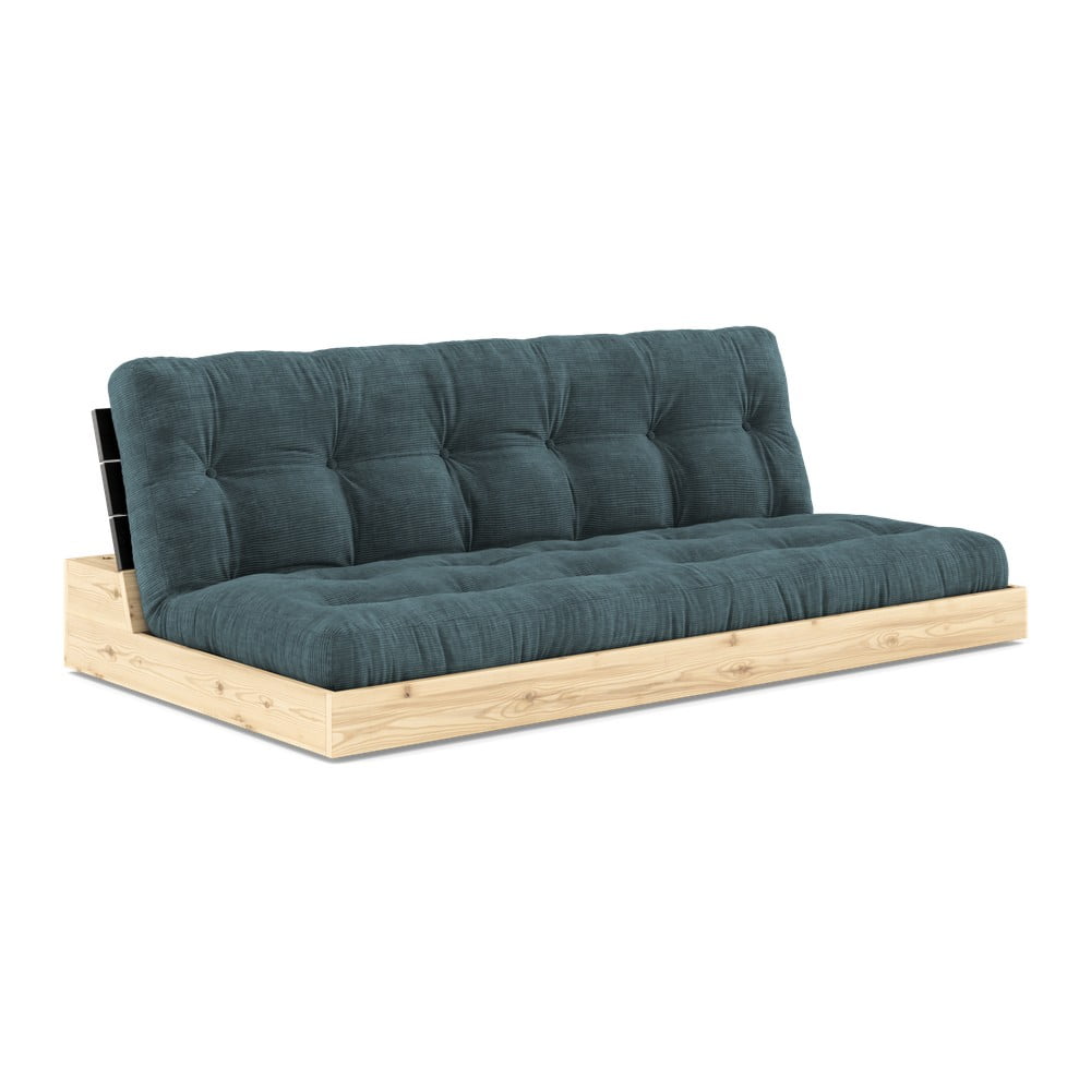 Canapea albastră extensibilă cu tapițerie din catifea reiată 196 cm Base – Karup Design Canapea albastră extensibilă cu tapițerie din catifea reiată 196 cm Base – Karup Design