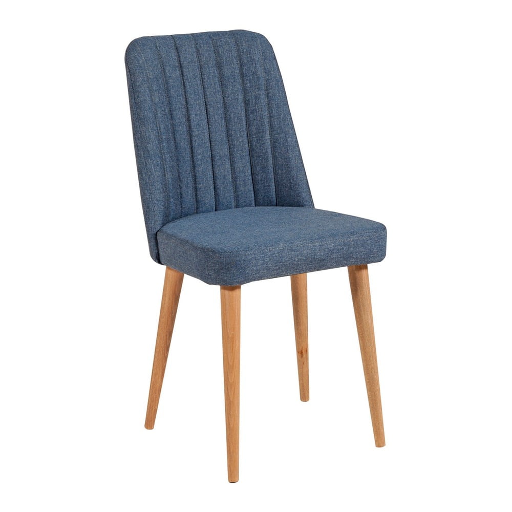 Scaun de dining albastru din catifea Stormi Sandalye – Kalune Design Scaun de dining albastru din catifea Stormi Sandalye – Kalune Design