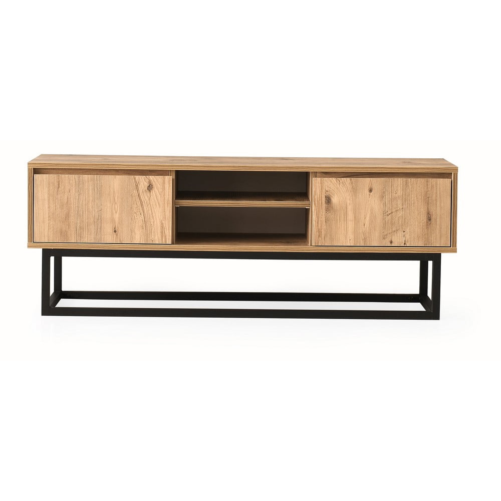 Comodă TV cu aspect de lemn de pin Kalune Design Belinda, lungime 180 cm, natural Comodă TV cu aspect de lemn de pin Kalune Design Belinda, lungime 180 cm, natural