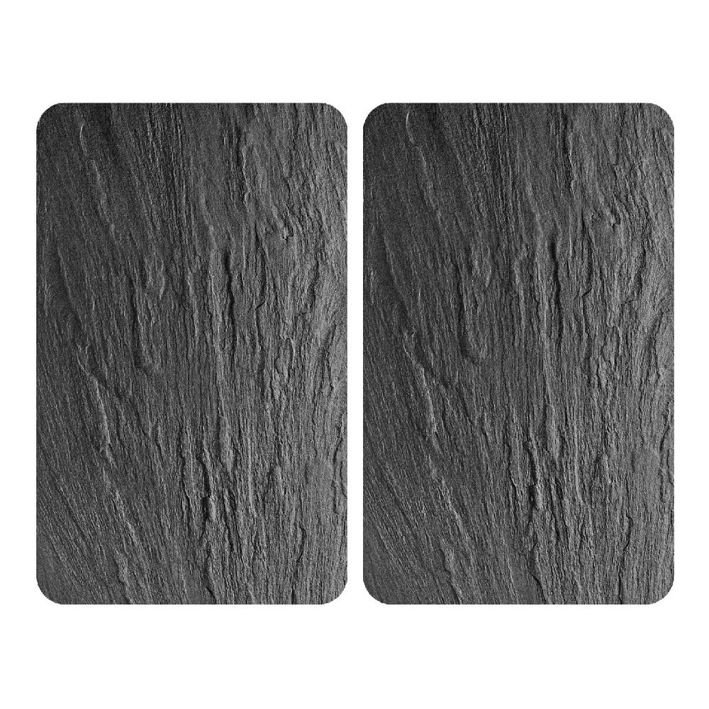 Set 2 protecții din sticlă pentru aragaz Wenko Slates, 52 x 30 cm Set 2 protecții din sticlă pentru aragaz Wenko Slates, 52 x 30 cm