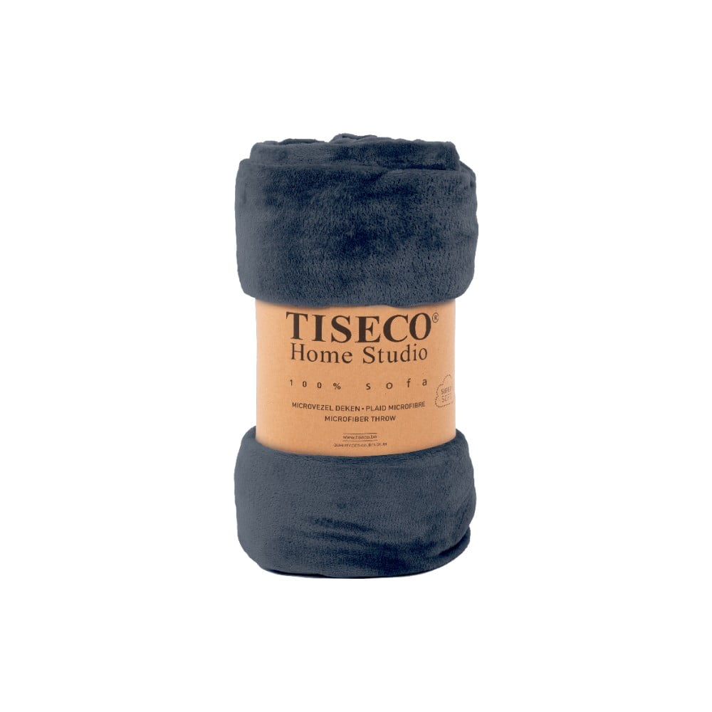 Cuvertură albastru-închis din micropluș pentru pat de o persoană 150x200 cm Cosy - Tiseco Home Studio Cuvertură albastru-închis din micropluș pentru pat de o persoană 150x200 cm Cosy - Tiseco Home Studio