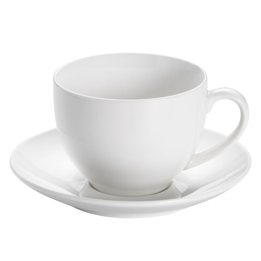 Ceașcă din porțelan cu farfurie Maxwell & Williams Basic, 245 ml, alb Ceașcă din porțelan cu farfurie Maxwell & Williams Basic, 245 ml, alb