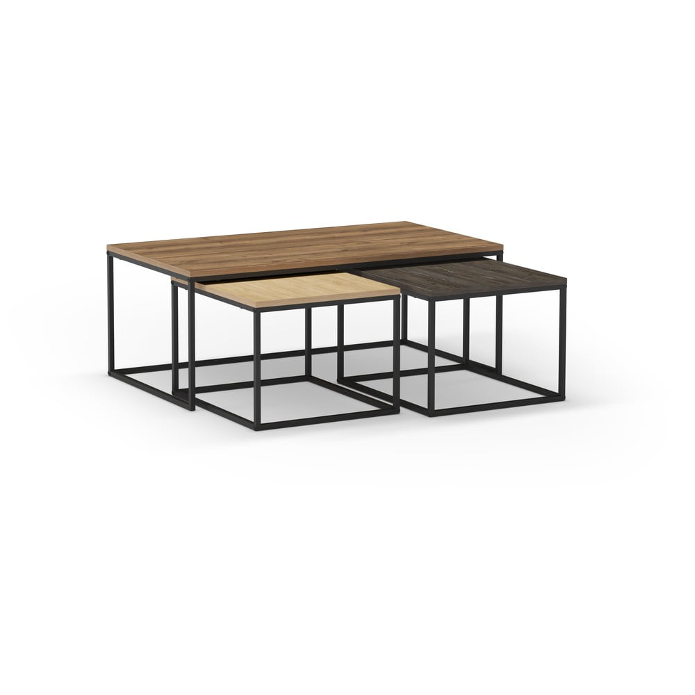 Măsuțe de cafea în culoare naturală 3 buc. 60x110 cm Camelia – Marckeric Măsuțe de cafea în culoare naturală 3 buc. 60x110 cm Camelia – Marckeric