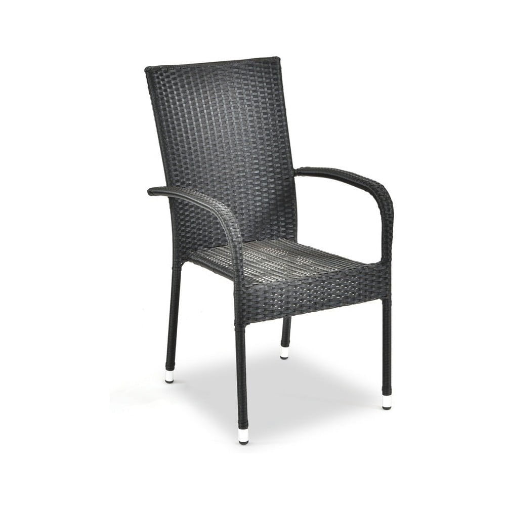 Scaun de grădină din ratan artificial negru Paris - Bonami Essentials Scaun de grădină din ratan artificial negru Paris - Bonami Essentials