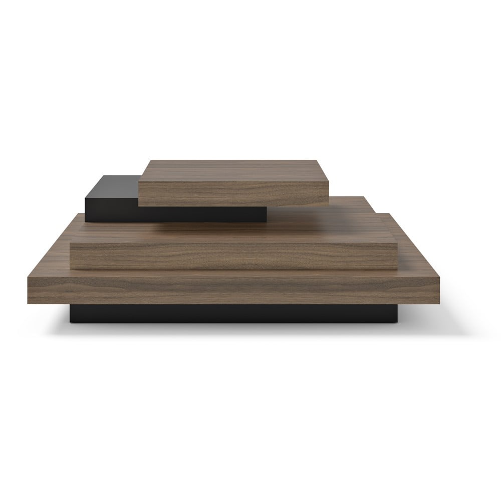 Măsuță de cafea negru-natural cu aspect de lemn de nuc 110x110 cm Slate – TemaHome Măsuță de cafea negru-natural cu aspect de lemn de nuc 110x110 cm Slate – TemaHome