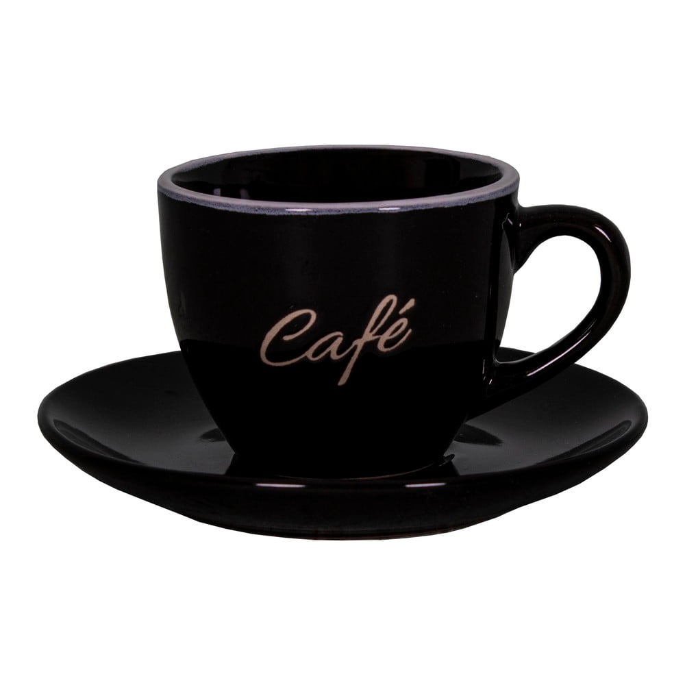 Ceașcă neagră pentru espresso din gresie Bistro Café – Antic Line Ceașcă neagră pentru espresso din gresie Bistro Café – Antic Line