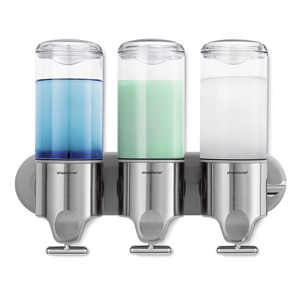 Dispenser de săpun de perete din oțel inoxidabil, argintiu, 1,32 l - simplehuman Dispenser de săpun de perete din oțel inoxidabil, argintiu, 1,32 l - simplehuman