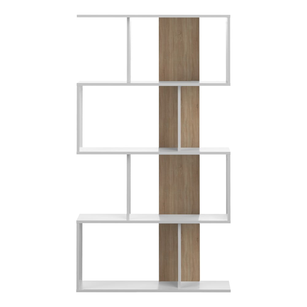 Bibliotecă alb-natural cu aspect de lemn de stejar 89x165 cm Sigma – TemaHome Bibliotecă alb-natural cu aspect de lemn de stejar 89x165 cm Sigma – TemaHome