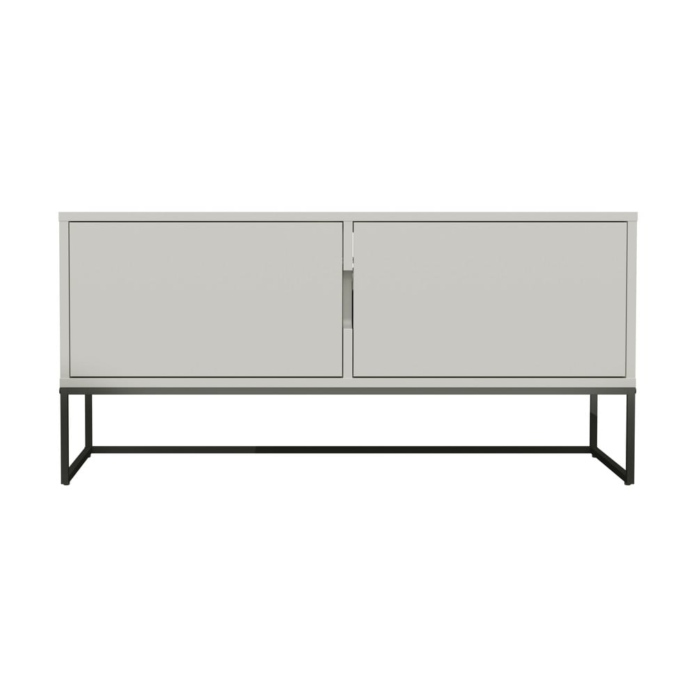 Masă TV cu picioare metalice și 2 uși Tenzo Lipp, lățime 118 cm, alb Masă TV cu picioare metalice și 2 uși Tenzo Lipp, lățime 118 cm, alb