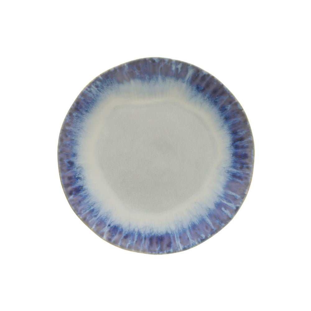 Farfurie din gresie ceramică Costa Nova Brisa, ⌀ 26,5 cm, alb-albastru Farfurie din gresie ceramică Costa Nova Brisa, ⌀ 26,5 cm, alb-albastru