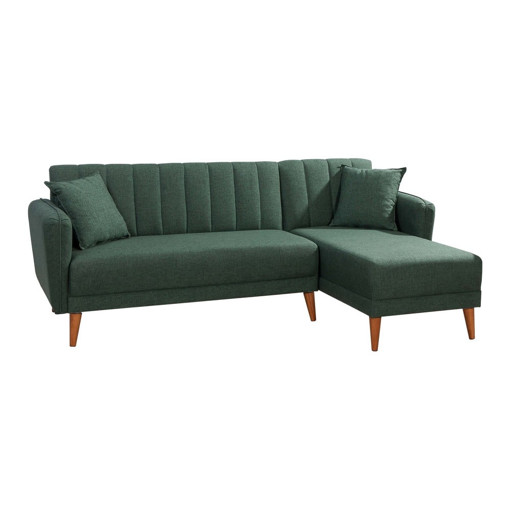 Colțar verde închis extensibil (colț pe partea dreaptă) Aqua – Balcab Home Colțar verde închis extensibil (colț pe partea dreaptă) Aqua – Balcab Home