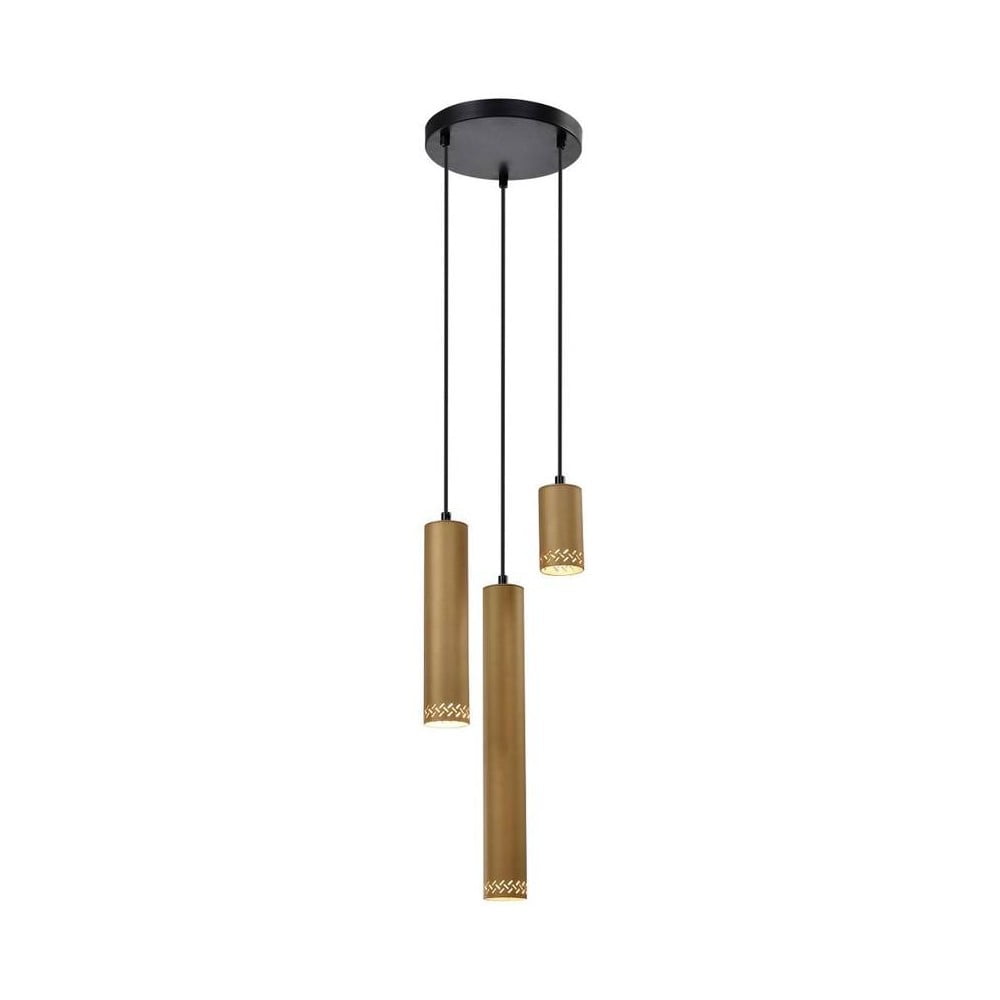 Lustră negru/auriu cu abajur din metal Tubo – Candellux Lighting Lustră negru/auriu cu abajur din metal Tubo – Candellux Lighting