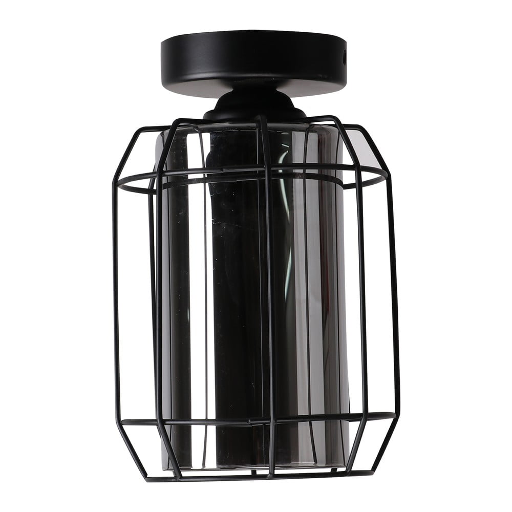 Plafonieră neagră cu abajur din sticlă ø 15 cm Jonera – Candellux Lighting Plafonieră neagră cu abajur din sticlă ø 15 cm Jonera – Candellux Lighting