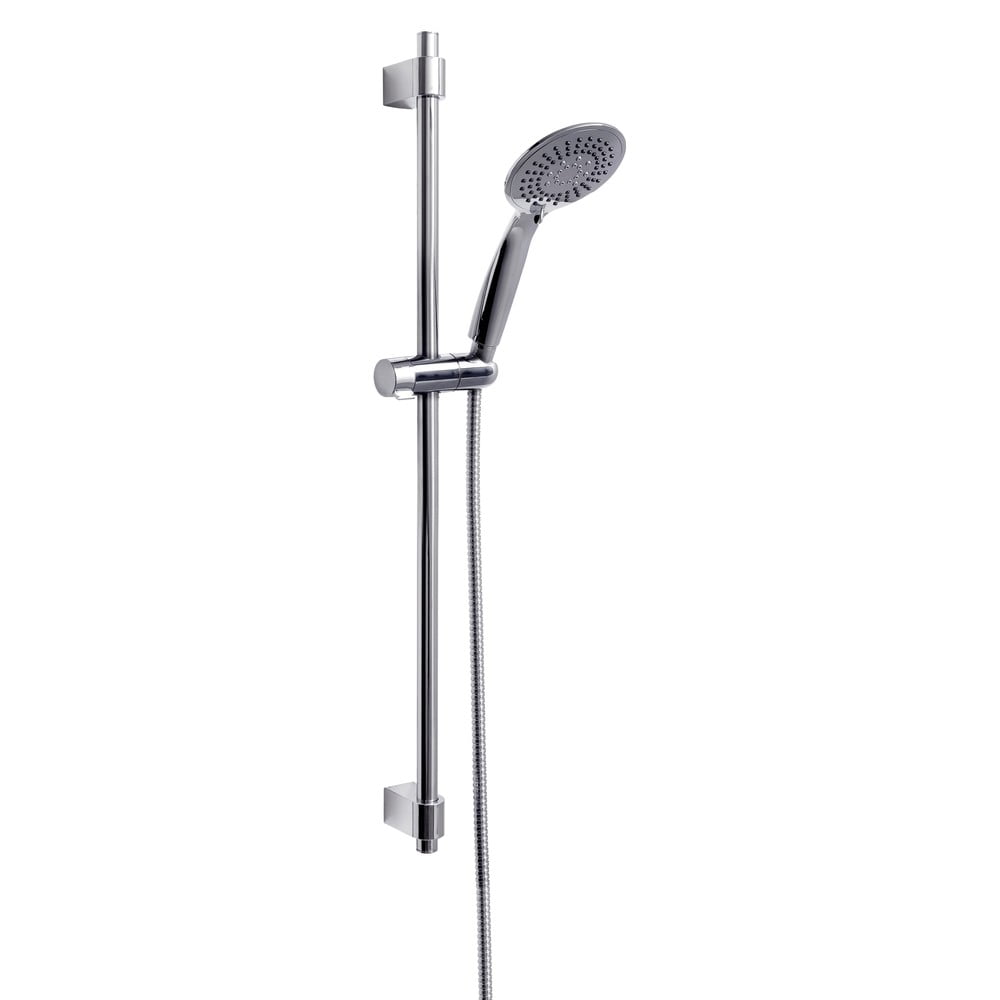 Set de duș argintiu lucios din oțel inoxidabil 66 cm Young – Wenko Set de duș argintiu lucios din oțel inoxidabil 66 cm Young – Wenko