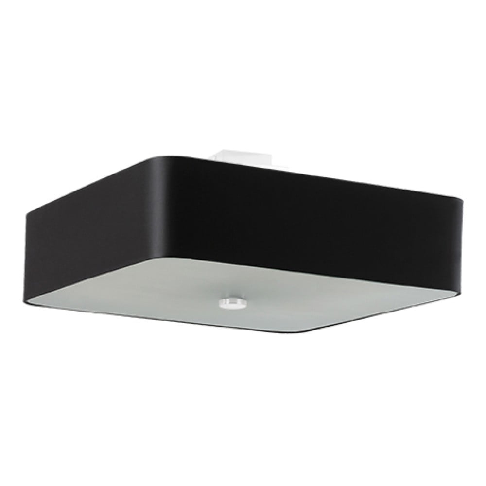 Plafonieră neagră cu abajur din sticlă/cu abajur textil 55x55 cm Kortez – Nice Lamps Plafonieră neagră cu abajur din sticlă/cu abajur textil 55x55 cm Kortez – Nice Lamps
