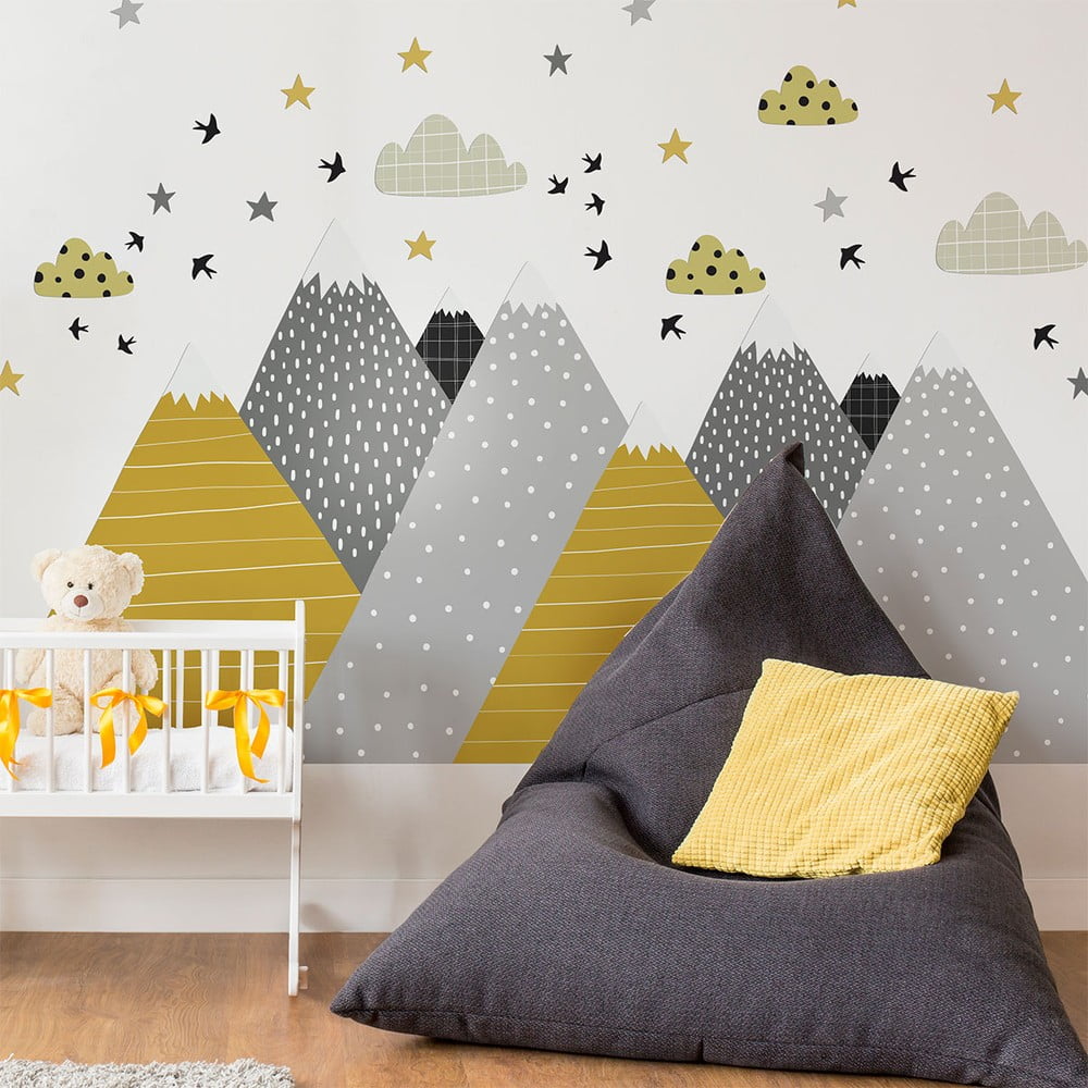 Autocolant Ambiance Giant Kid Sticker Scandinavian Mountains Henrika Autocolant Ambiance Giant Kid Sticker Scandinavian Mountains Henrika