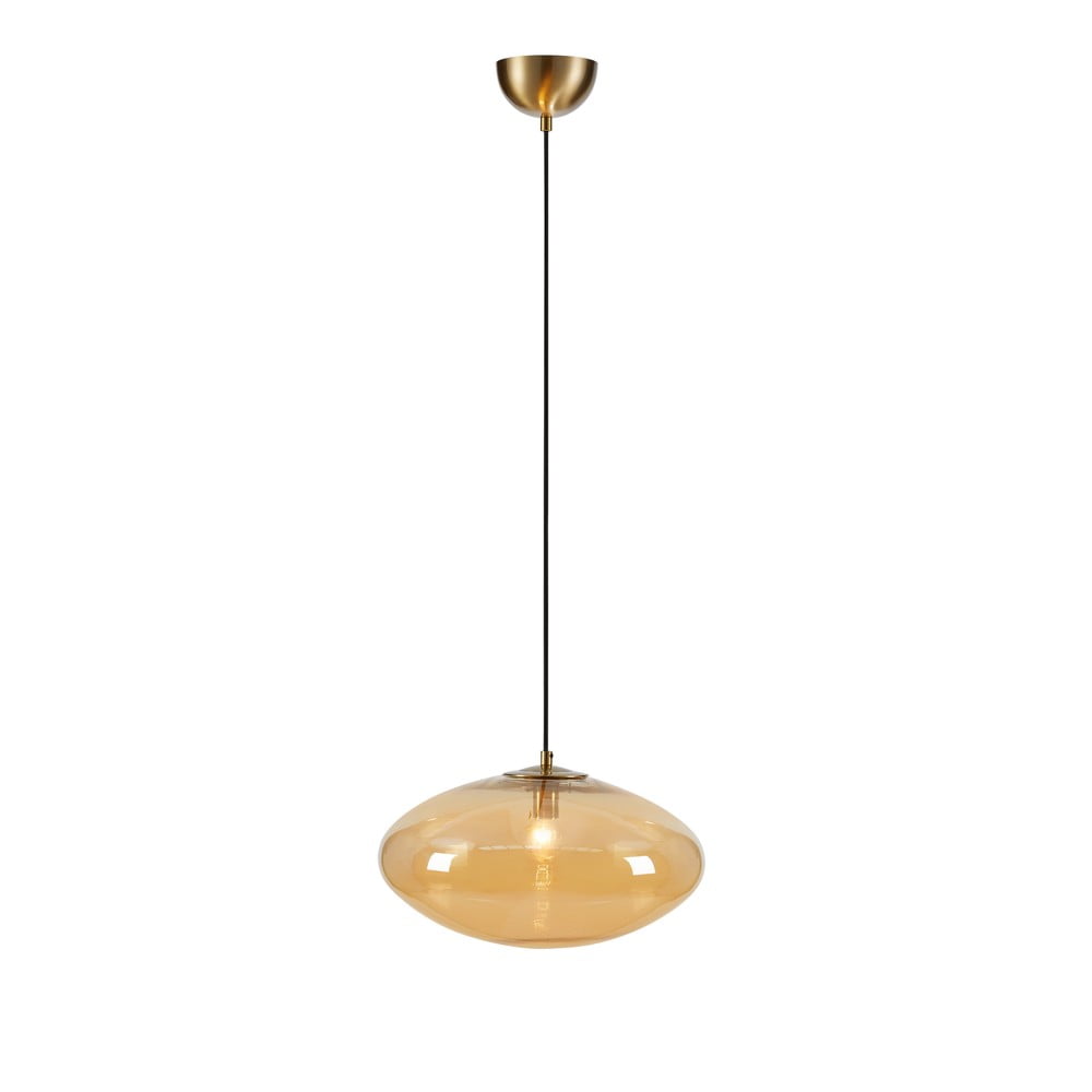 Lustră galben ocru cu abajur din sticlă ø 38 cm Locus – Markslöjd Lustră galben ocru cu abajur din sticlă ø 38 cm Locus – Markslöjd